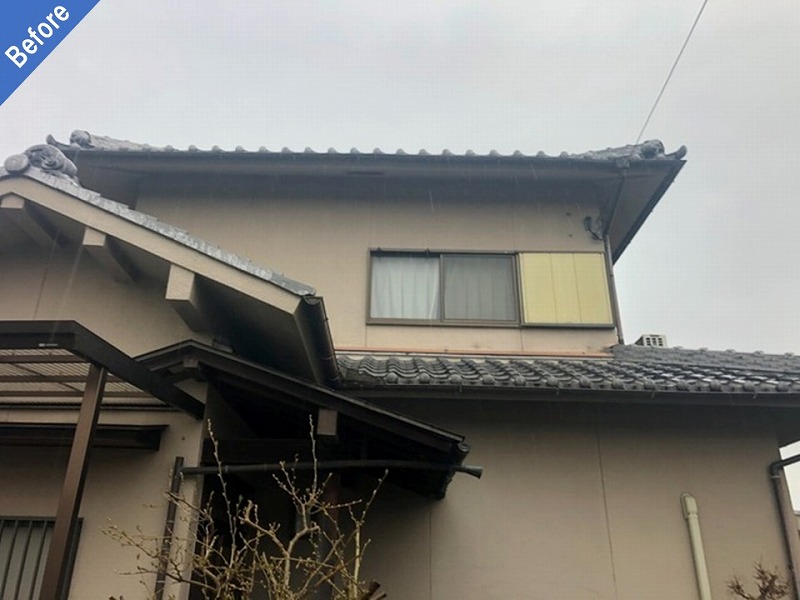 外壁塗装前のモルタル外壁の住宅
