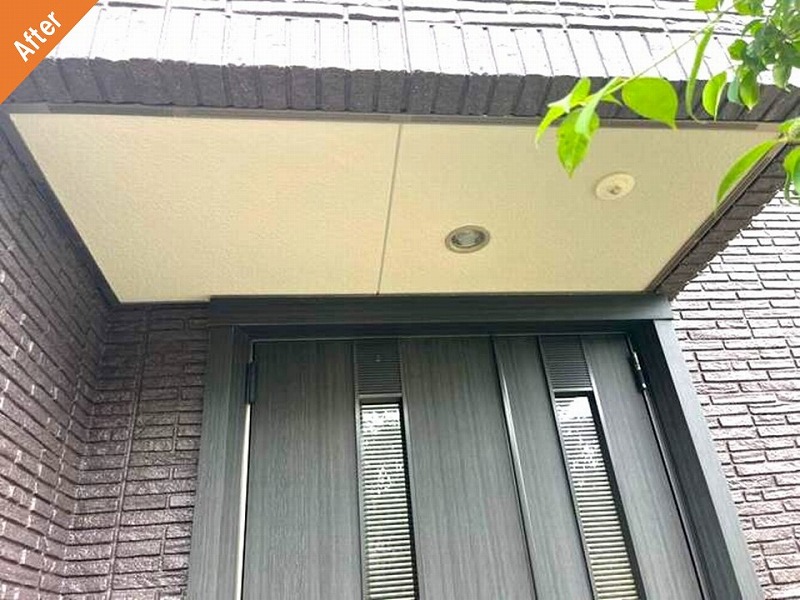 塗装後の軒天