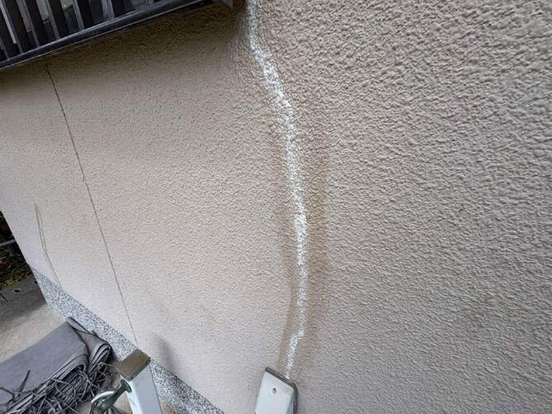 ひび割れの注入補修完了